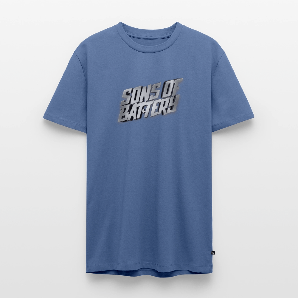 SPOD Männer Premium T-Shirt | Spreadshirt 812 Taubenblau / S SONS OF BATTERY - Signature 3D - Männer Premium T-Shirt E-Bike-Community