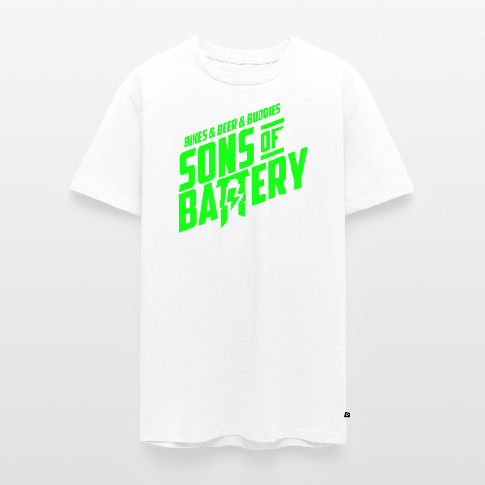 SPOD Männer Premium T-Shirt | Spreadshirt 812 Weiß / S 3B - BIKES BEER BUDDIES - SONS OF BATTERYMänner Premium T-Shirt E-Bike-Community