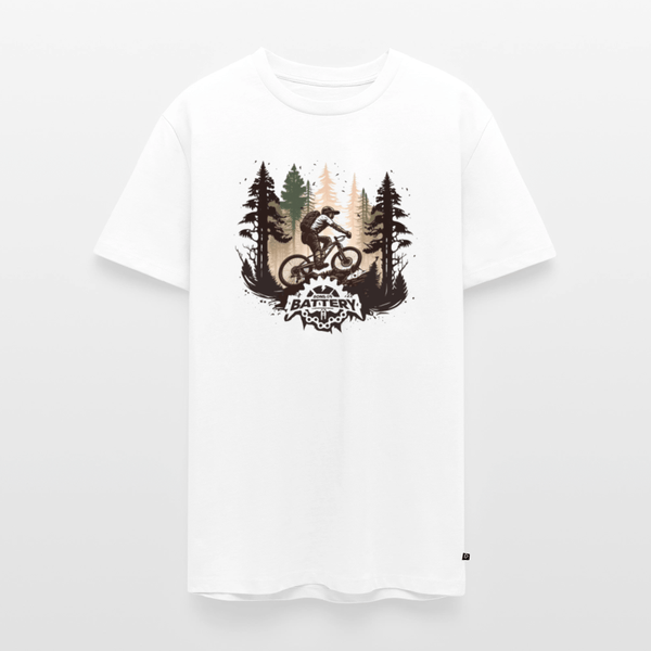SPOD Männer Premium T-Shirt | Spreadshirt 812 Weiß / S Freedom Mountainbike White - Männer Premium T-Shirt E-Bike-Community