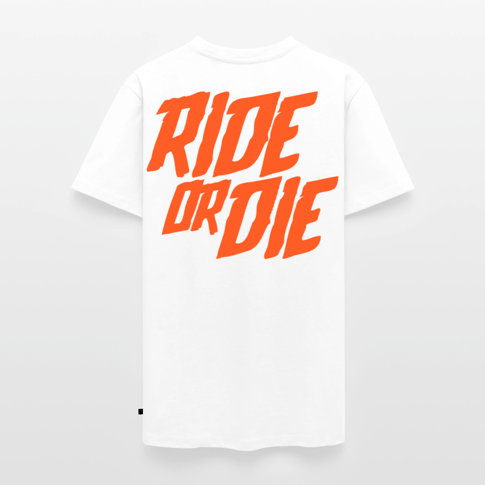 SPOD Männer Premium T-Shirt | Spreadshirt 812 Weiß / S Ride or Die - Neonorange - Männer Premium T-Shirt E-Bike-Community