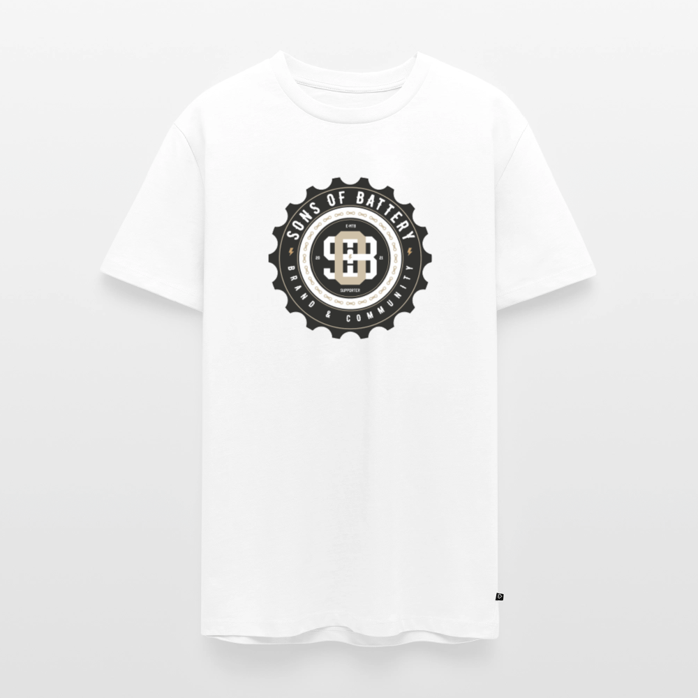 SPOD Männer Premium T-Shirt | Spreadshirt 812 Weiß / S Sons of Battery EMTB SUPPORT 21 - Men’s Premium T-Shirt E-Bike-Community
