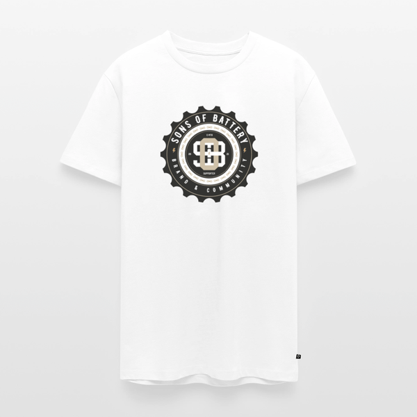 SPOD Männer Premium T-Shirt | Spreadshirt 812 Weiß / S Sons of Battery EMTB SUPPORT 21 - Men’s Premium T-Shirt E-Bike-Community