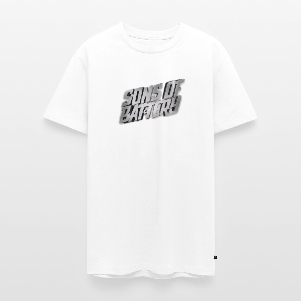 SPOD Männer Premium T-Shirt | Spreadshirt 812 Weiß / S SONS OF BATTERY - Signature 3D - Männer Premium T-Shirt E-Bike-Community