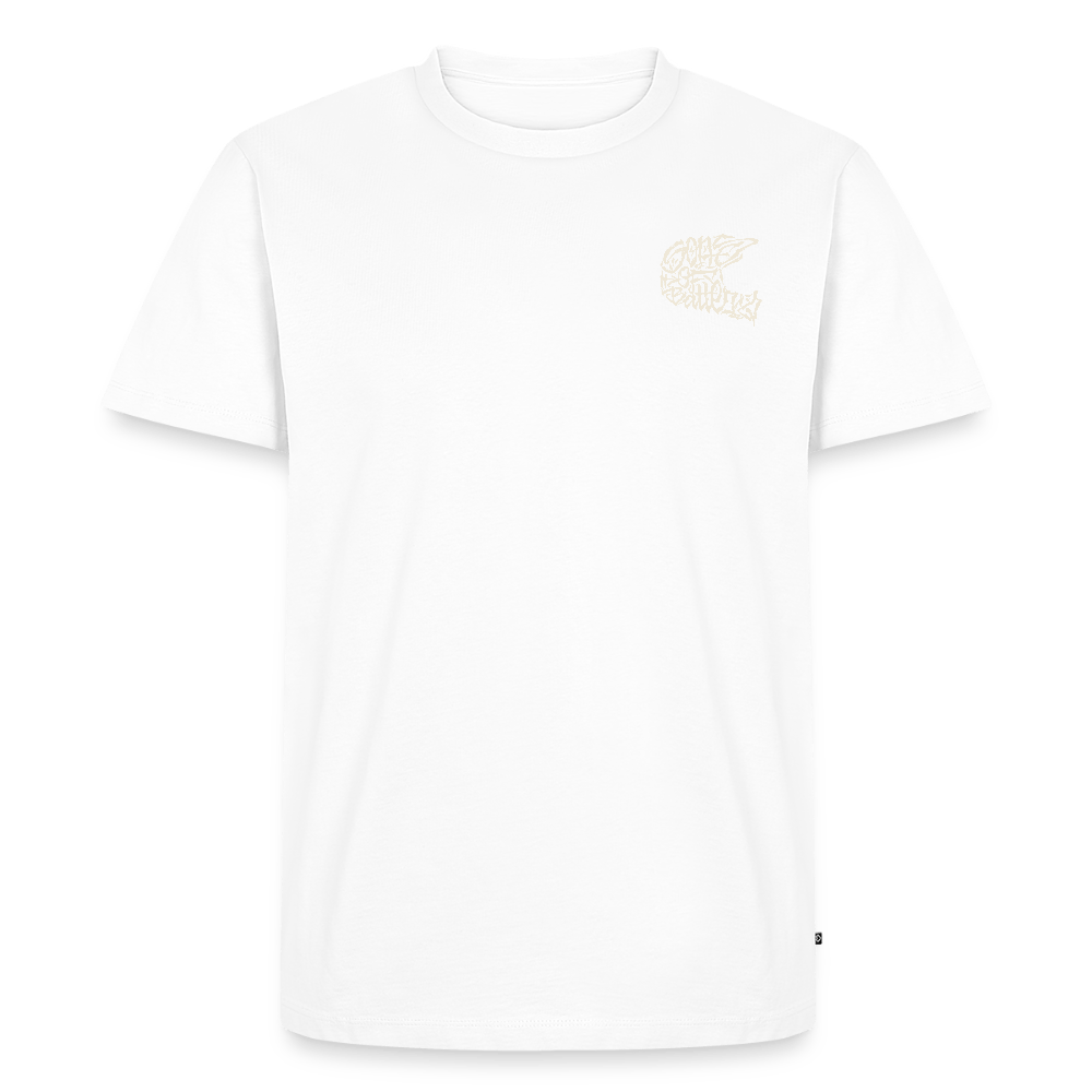 SPOD Männer Premium T-Shirt | Spreadshirt 812 Weiß / S TPOM - HELM - FRONT / BACK Männer Premium T-Shirt E-Bike-Community