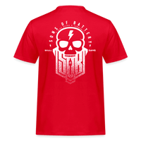 SPOD Männer Workwear T-Shirt Cross / Skullgang Grunge Logo -Front/ Back - Männer Workwear T-Shirt E-Bike-Community