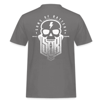 SPOD Männer Workwear T-Shirt Cross / Skullgang Grunge Logo -Front/ Back - Männer Workwear T-Shirt E-Bike-Community