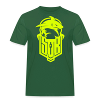SPOD Männer Workwear T-Shirt Flaschengrün / S Hai Bike - Neongelb - Workwear T-Shirt E-Bike-Community
