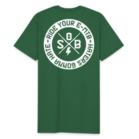 SPOD Männer Workwear T-Shirt Flaschengrün / S Haters gonna Hate 25 - Männer Russell Athletic Shirt E-Bike-Community