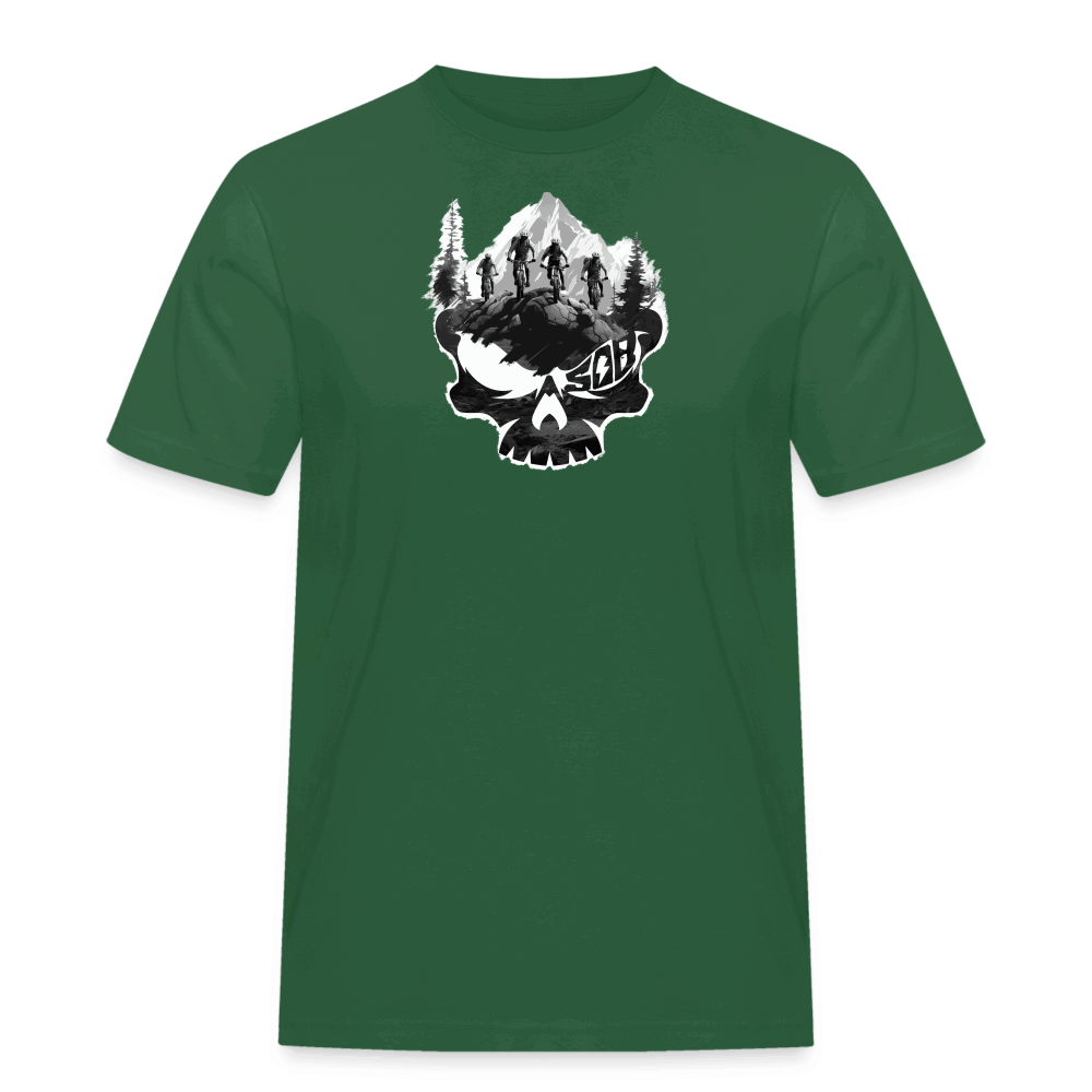 SPOD Männer Workwear T-Shirt Flaschengrün / S Skullgang Rider - White E-Bike-Community
