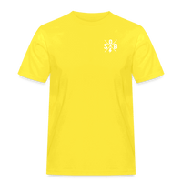 SPOD Männer Workwear T-Shirt Gelb / S Cross / Haters - 2 Side - Russel Athletics T-Shirt E-Bike-Community
