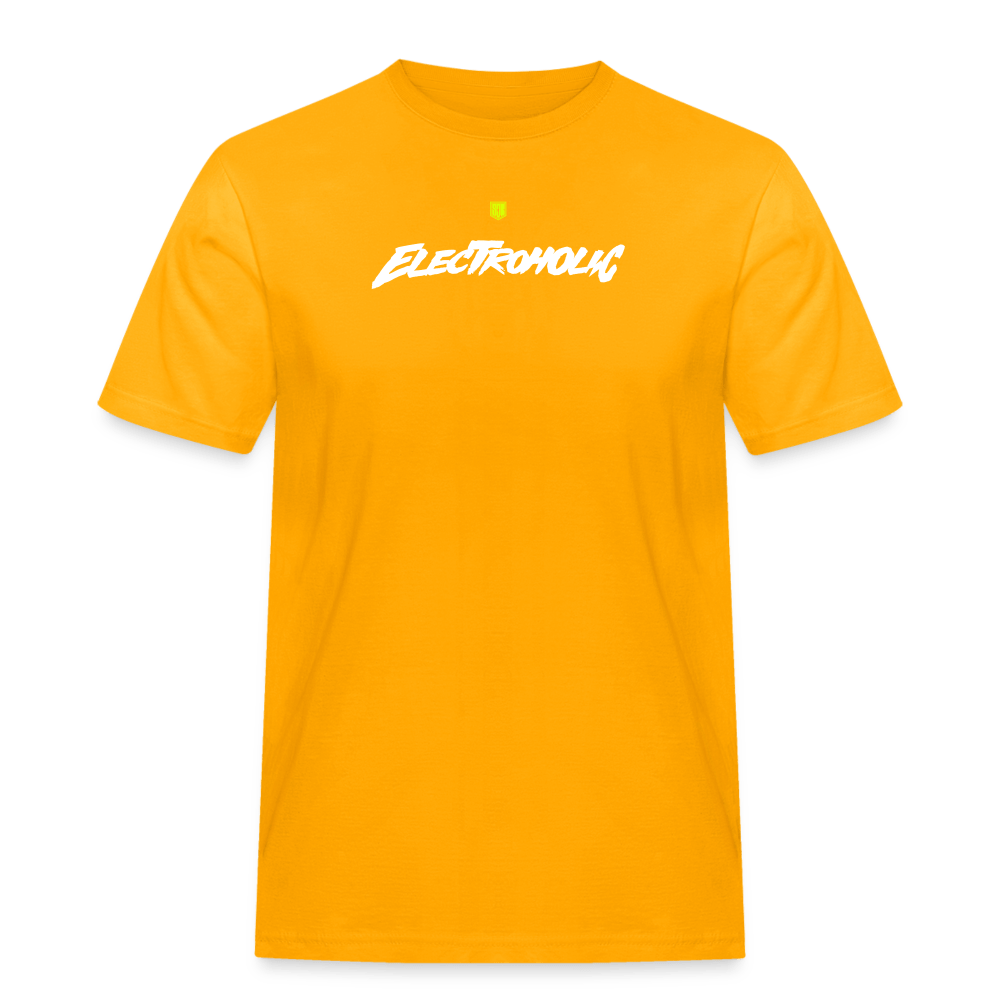 SPOD Männer Workwear T-Shirt Gold / S Electroholic Shirt - Männer Russell T-Shirt E-Bike-Community