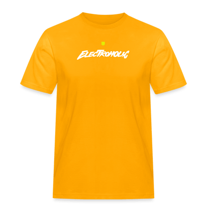 SPOD Männer Workwear T-Shirt Gold / S Electroholic Shirt - Männer Russell T-Shirt E-Bike-Community