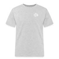 SPOD Männer Workwear T-Shirt Grau meliert / S Cross / Haters - 2 Side - Russel Athletics T-Shirt E-Bike-Community