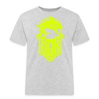 SPOD Männer Workwear T-Shirt Grau meliert / S Hai Bike - Neongelb - Workwear T-Shirt E-Bike-Community