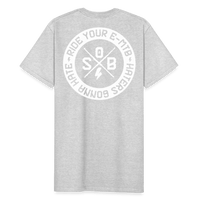 SPOD Männer Workwear T-Shirt Grau meliert / S Haters gonna Hate 25 - Männer Russell Athletic Shirt E-Bike-Community