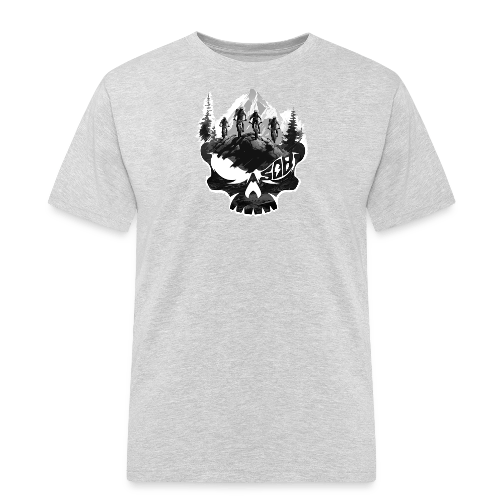 SPOD Männer Workwear T-Shirt Grau meliert / S Skullgang Rider - White E-Bike-Community