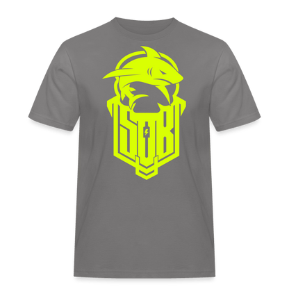 SPOD Männer Workwear T-Shirt Grau / S Hai Bike - Neongelb - Workwear T-Shirt E-Bike-Community