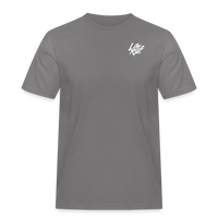 SPOD Männer Workwear T-Shirt Grau / S LOVE 2 RIDE Dark - FRONT / BACK HEAVY MÄNNER WORKWEAR T-SHIRT E-Bike-Community