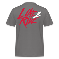 SPOD Männer Workwear T-Shirt Grau / S Love 2 Ride - REDLINE - Russel Athletics Shirt E-Bike-Community