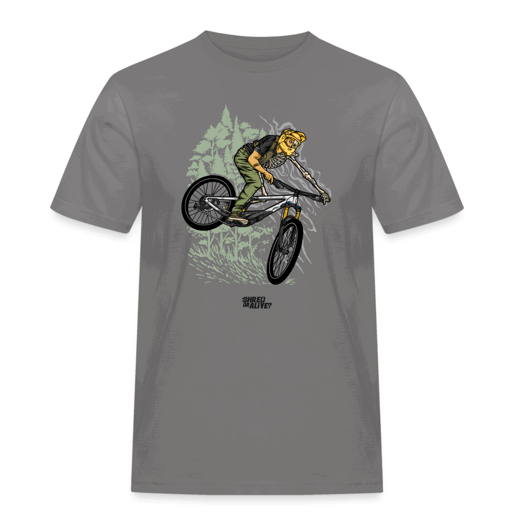 SPOD Männer Workwear T-Shirt Grau / S Shred or Alive 2022 - Männer Russell Athletic T-Shirt E-Bike-Community