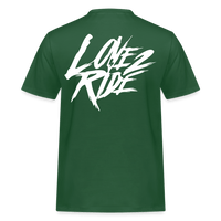 SPOD Männer Workwear T-Shirt LOVE 2 RIDE Dark - FRONT / BACK HEAVY MÄNNER WORKWEAR T-SHIRT E-Bike-Community