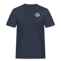 SPOD Männer Workwear T-Shirt Navy / S Cross / Skullgang Grunge Logo -Front/ Back - Männer Workwear T-Shirt E-Bike-Community