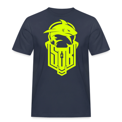 SPOD Männer Workwear T-Shirt Navy / S Hai Bike - Neongelb - Workwear T-Shirt E-Bike-Community