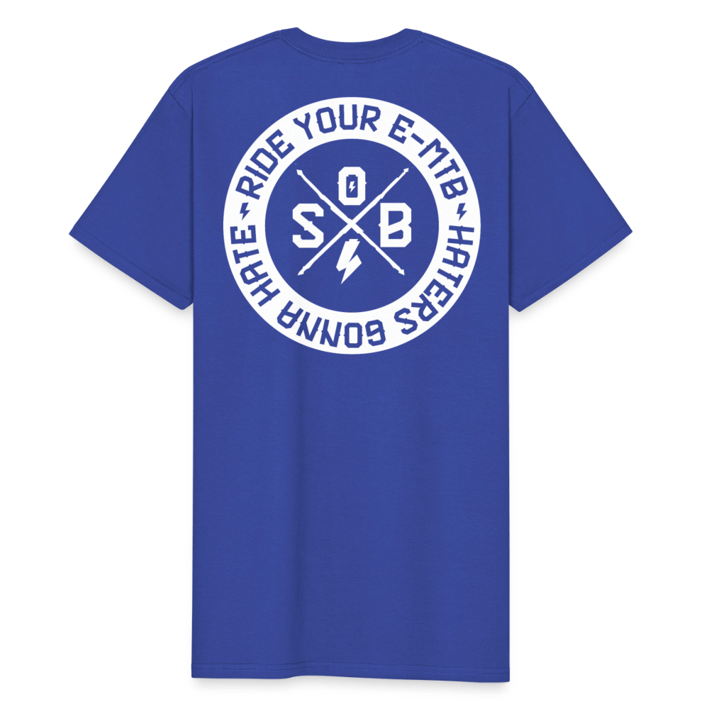 SPOD Männer Workwear T-Shirt Royalblau / S Haters gonna Hate 25 - Männer Russell Athletic Shirt E-Bike-Community