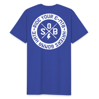 SPOD Männer Workwear T-Shirt Royalblau / S Haters gonna Hate 25 - Männer Russell Athletic Shirt E-Bike-Community