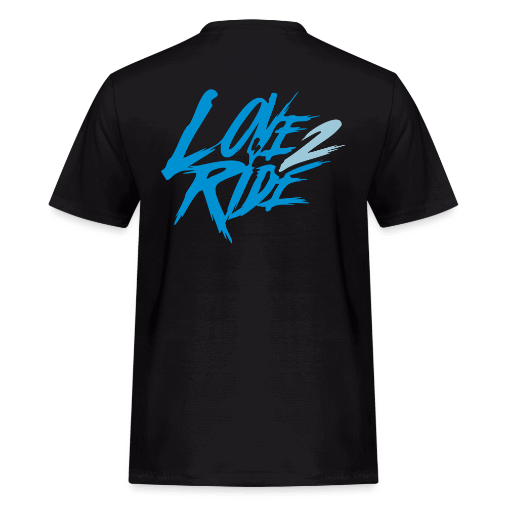 SPOD Männer Workwear T-Shirt Schwarz / S Blue Line - Love 2 Ride - Russell Athletics E-Bike-Community