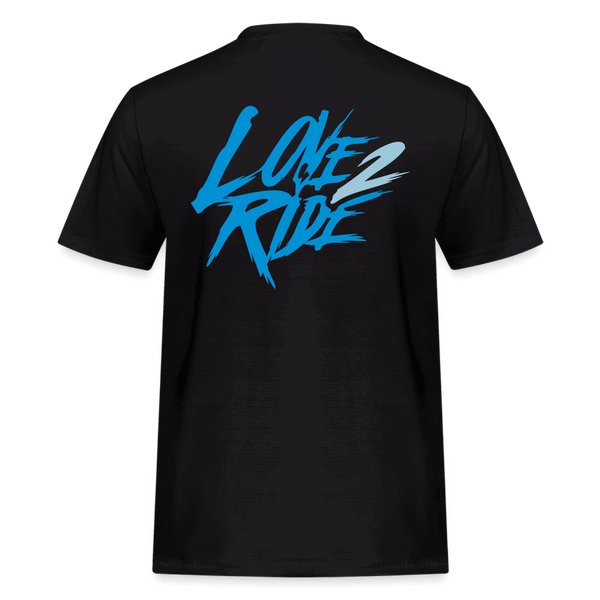 SPOD Männer Workwear T-Shirt Schwarz / S Blue Line - Love 2 Ride - Russell Athletics E-Bike-Community