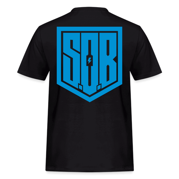 SPOD Männer Workwear T-Shirt Schwarz / S Blue Line - S.o.B - Russell Athletics E-Bike-Community