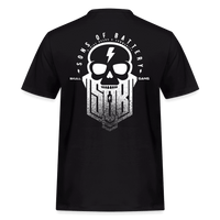 SPOD Männer Workwear T-Shirt Schwarz / S Cross / Skullgang Grunge Logo -Front/ Back - Männer Workwear T-Shirt E-Bike-Community