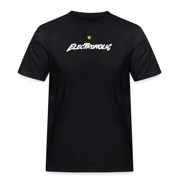 SPOD Männer Workwear T-Shirt Schwarz / S Electroholic Shirt - Männer Russel T-Shirt E-Bike-Community