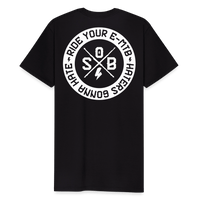 SPOD Männer Workwear T-Shirt Schwarz / S Haters gonna Hate 25 - Männer Russell Athletic Shirt E-Bike-Community