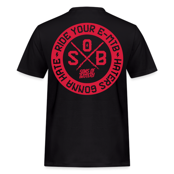 SPOD Männer Workwear T-Shirt Schwarz / S Haters gonna Hate - REDLINE - Russel Athletics Shirt E-Bike-Community