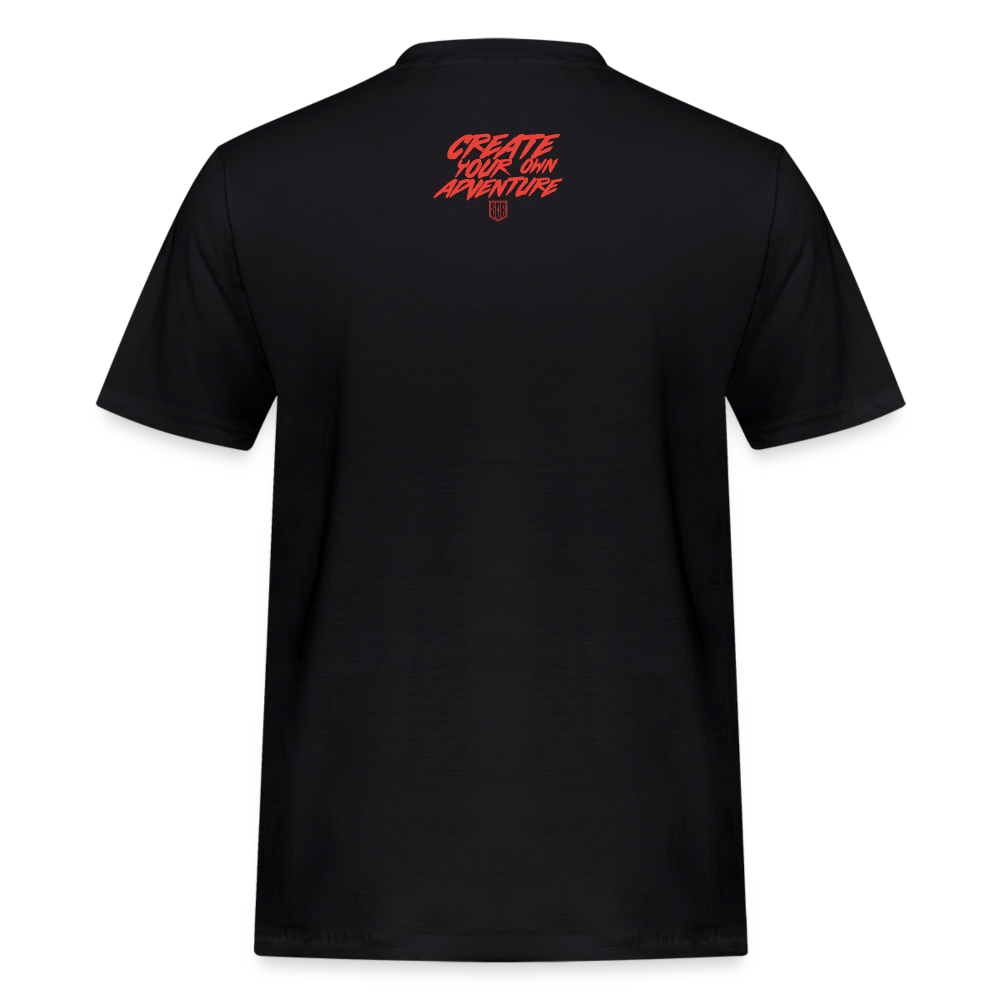 SPOD Männer Workwear T-Shirt Schwarz / S LOSE THE PATH - CREATE YOUR OWN ADVENTURE - Russell Athletic Shirt E-Bike-Community