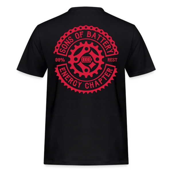 SPOD Männer Workwear T-Shirt Schwarz / S OG RED Line - Männer Workwear T-Shirt E-Bike-Community