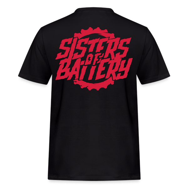 SPOD Männer Workwear T-Shirt Schwarz / S Sisters of Battery - REDLINE - Russel Athletics Shirt E-Bike-Community