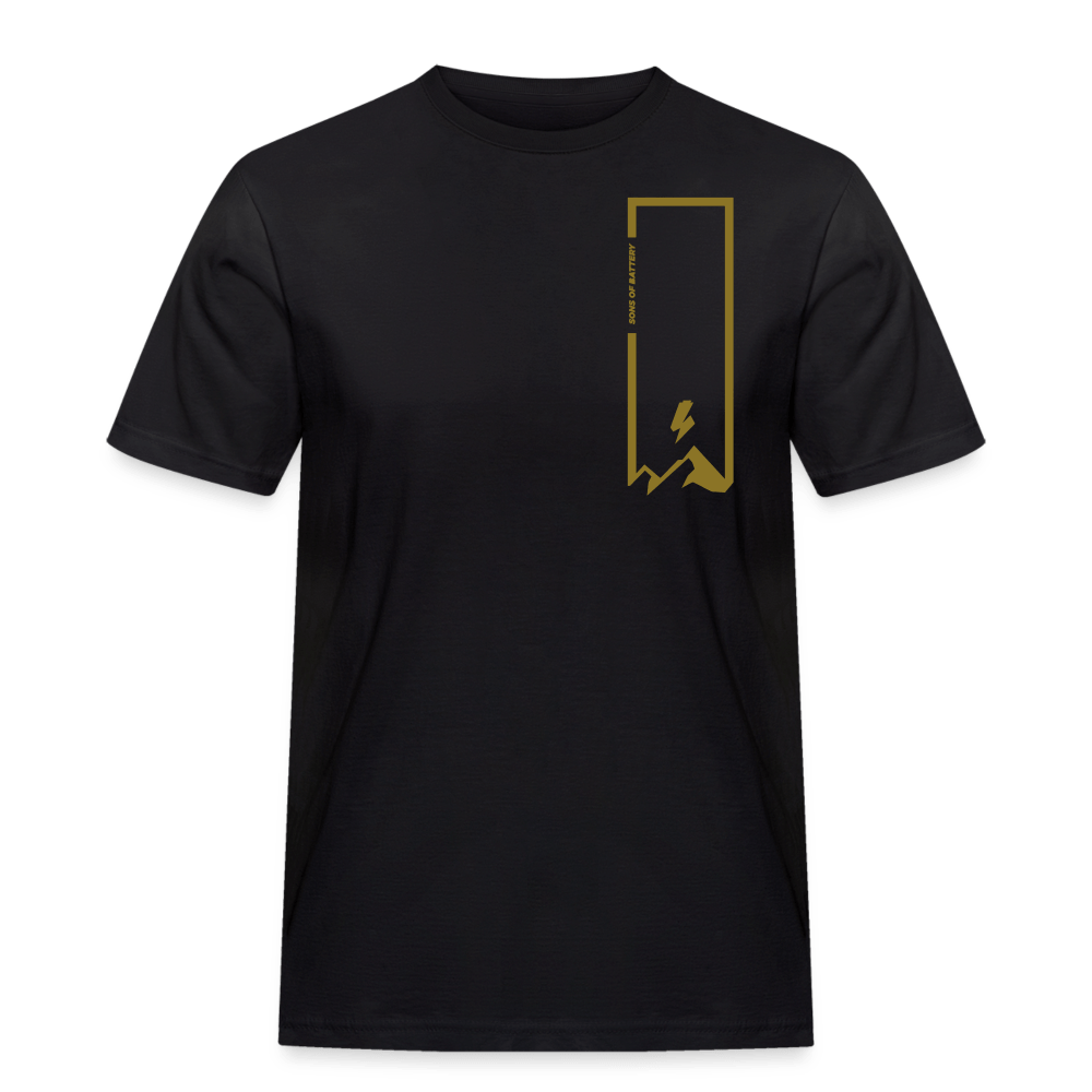 SPOD Männer Workwear T-Shirt Schwarz / S Sob on the Rocks Gold E-Bike-Community