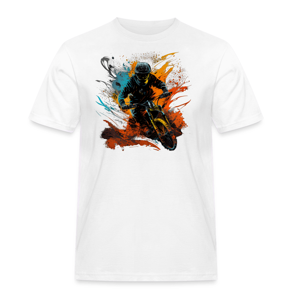 SPOD Männer Workwear T-Shirt weiß / S Color Biker - Männer Workwear T-Shirt E-Bike-Community