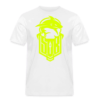 SPOD Männer Workwear T-Shirt weiß / S Hai Bike - Neongelb - Workwear T-Shirt E-Bike-Community
