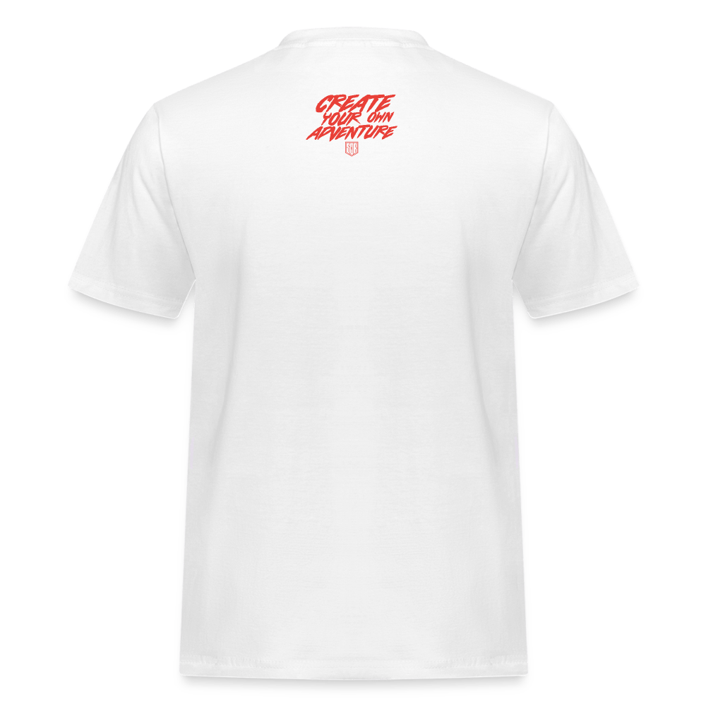 SPOD Männer Workwear T-Shirt weiß / S LOSE THE PATH - CREATE YOUR OWN ADVENTURE - Russell Athletic Shirt E-Bike-Community