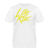 SPOD Männer Workwear T-Shirt weiß / S Two Side Big Print - Love and Hate - Männer Workwear T-Shirt E-Bike-Community