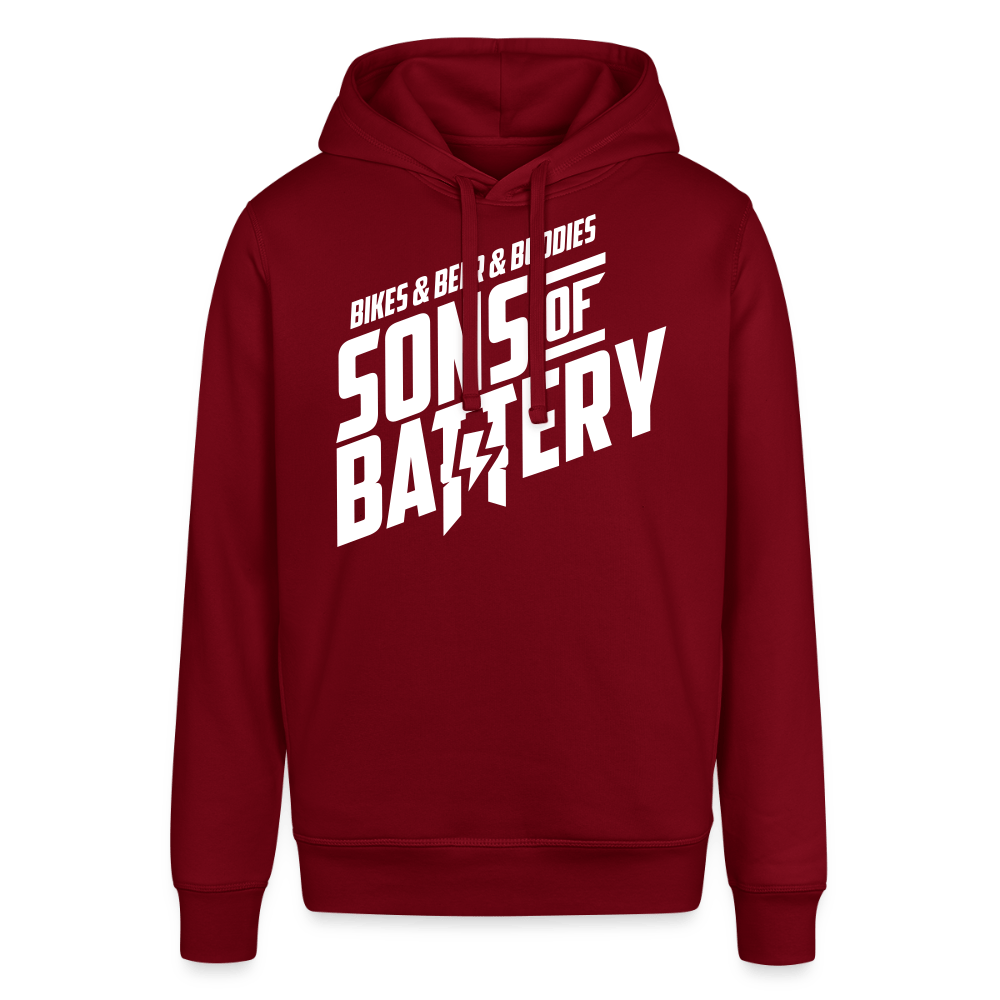 SPOD Unisex Bio-Hoodie von Stanley & Stella Burgunderrot / XS 3 Dicke B's - Unisex Bio-Hoodie von Stanley & Stella E-Bike-Community
