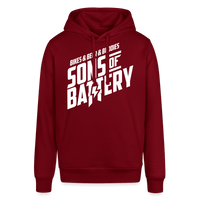 SPOD Unisex Bio-Hoodie von Stanley & Stella Burgunderrot / XS 3 Dicke B's - Unisex Bio-Hoodie von Stanley & Stella E-Bike-Community