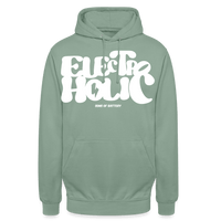 SPOD Unisex Hoodie Graugrün / S 60s Style - Front - Electroholic - Men’s Premium Hoodie E-Bike-Community