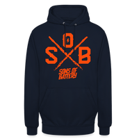 SPOD Unisex Hoodie Navy / S CROSS - NEONORANGE - Unisex Hoodie E-Bike-Community