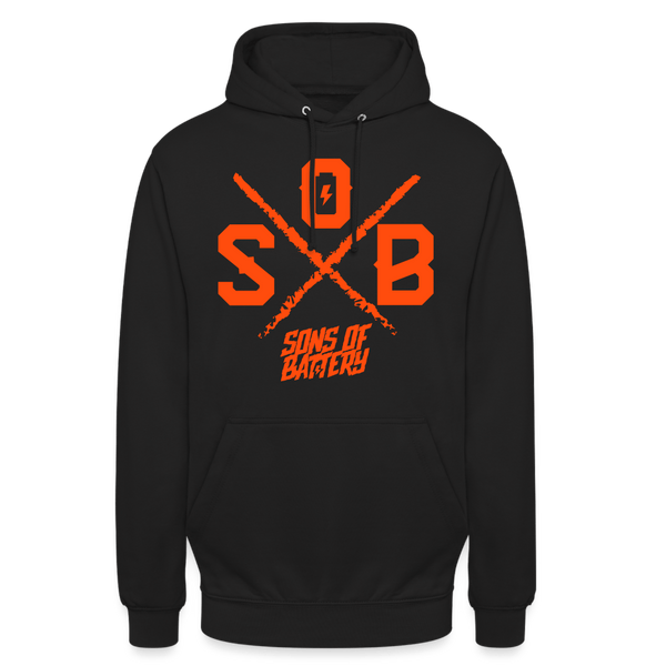 SPOD Unisex Hoodie Schwarz / S CROSS - NEONORANGE - Unisex Hoodie E-Bike-Community