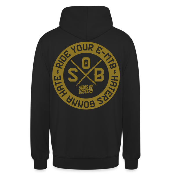 SPOD Unisex Hoodie Schwarz / S "Haters" - Gold - Sons of Battery - Unisex Hoodie E-Bike-Community